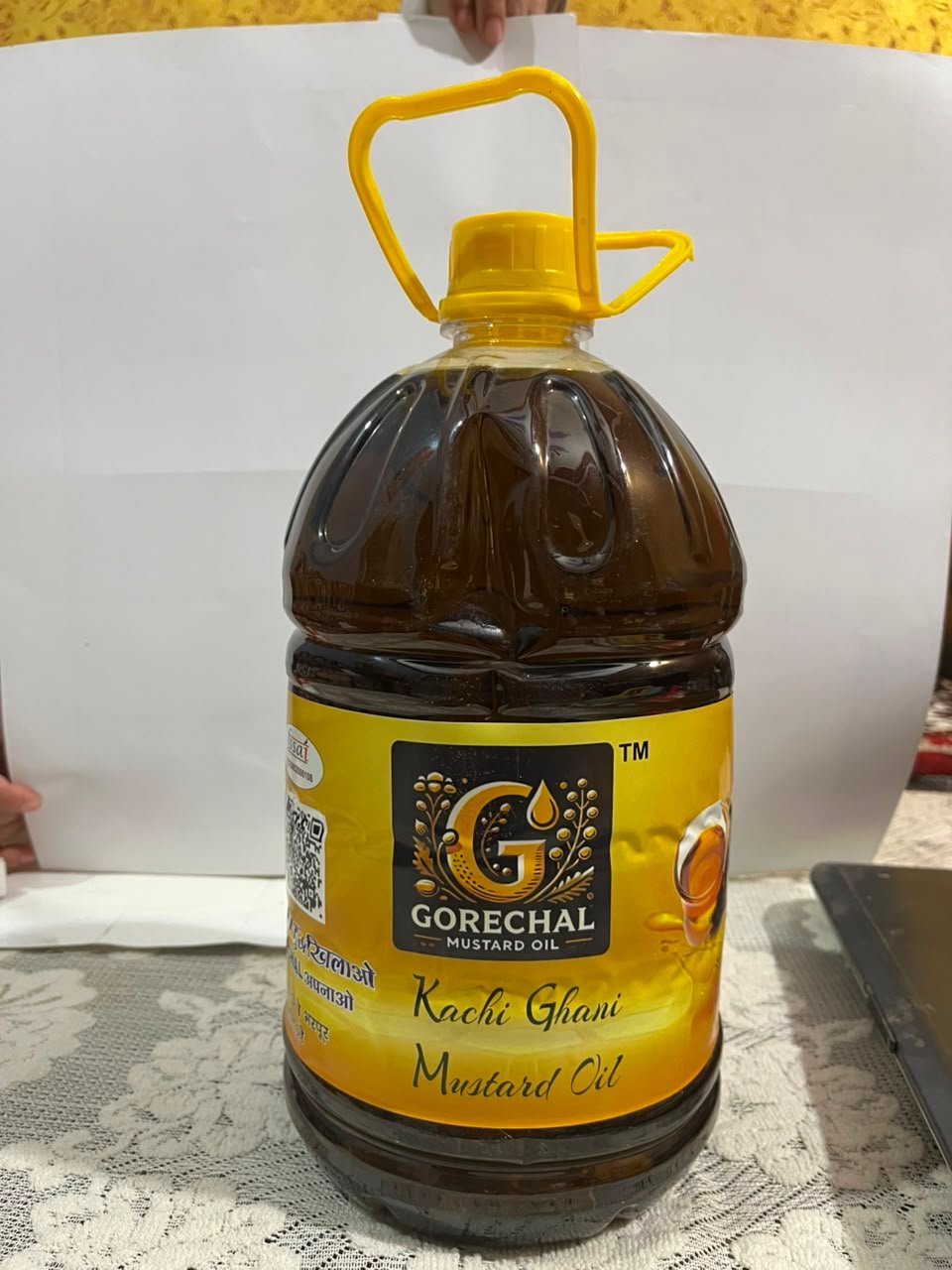 Gorechal mustard oil bottle